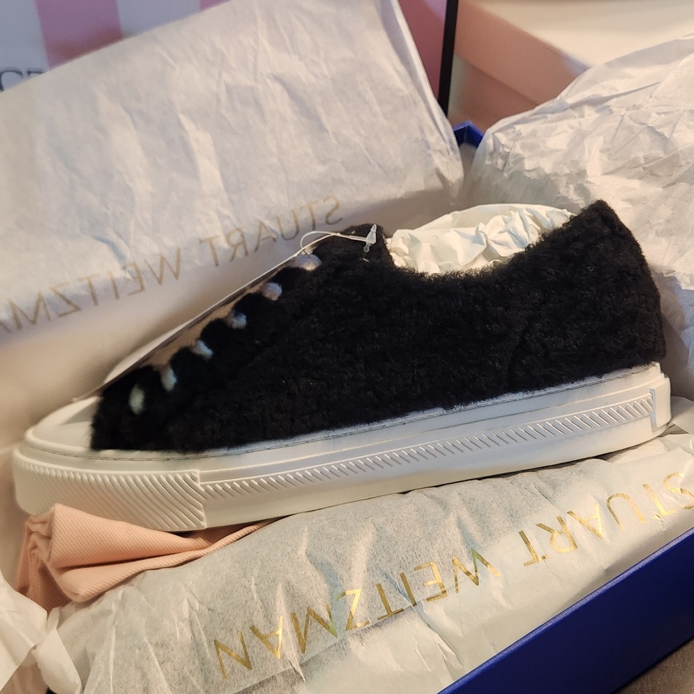Stuart Weitzman Ollie Chill Black Sneakers Size 7.5 B - Picture 6 of 6